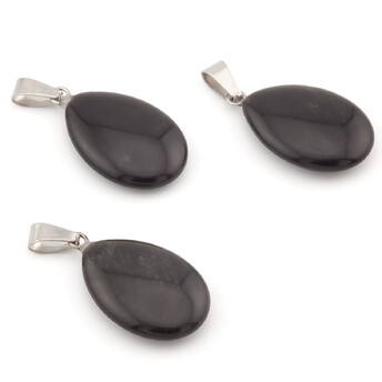 Кулон капля Обсидиан 16х6х34 мм 1 шт.