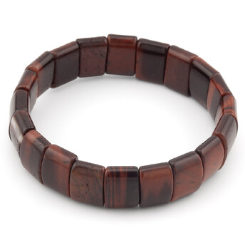 Браслет прямоугольное звено Бычий глаз 15х10х6 мм 20 см 1 шт.