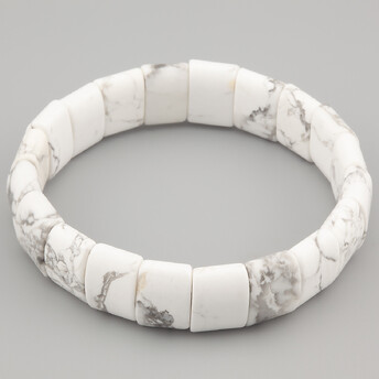 Браслет прямоугольное звено Кахолонг 15х10х6 мм 20 см 1 шт.