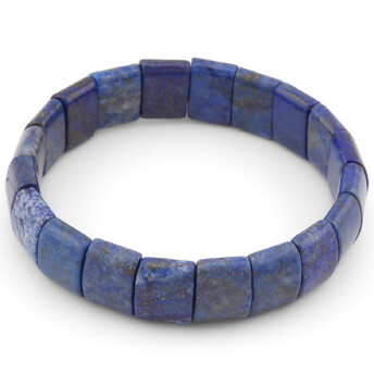 Браслет прямоугольное звено Лазурит 15х10х6 мм 20 см 1 шт.