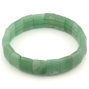 Браслет прямоугольное звено Нефрит 15х10х6 мм 20 см 1 шт.