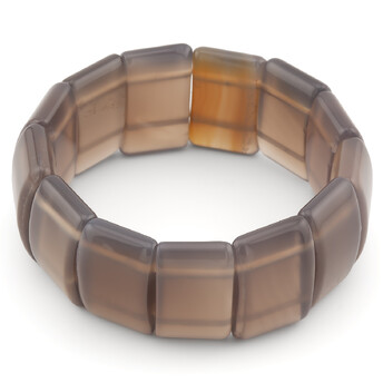 Браслет прямоугольное звено Агат 25х15х8 мм 20 см 1 шт.