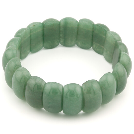 Браслет овальное звено Нефрит 20х10х8 мм 20 см 1 шт.