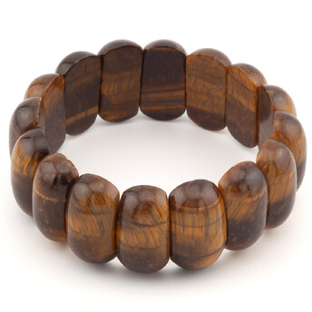 Браслет овальное звено Тигровый глаз 25х13х9 мм 20 см 1 шт.