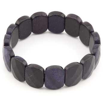 Браслет граненное звено Авантюрин синий 18х13х6 мм 20 см 1 шт.