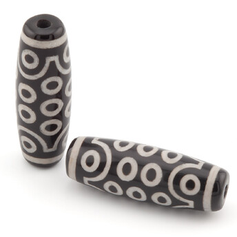 Бусина Дзи 21 глаз 30х10 мм 1 шт. (усиливает внутреннюю гармонию)