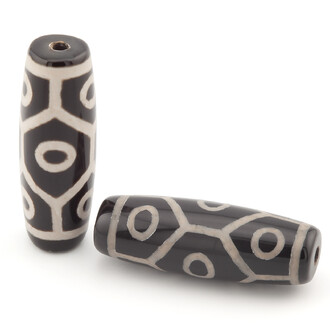 Бусина Дзи 9 глаз Черепаха 30х10 мм 1 шт. (приносит моментальную удачу и богатство)