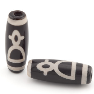 Бусина Дзи Кубера 30х10 мм 1 шт. (усиливает денежные потоки и энергии)