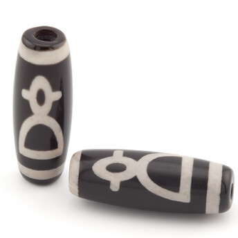 Бусина Дзи Кубера 30х10 мм 1 шт. (усиливает денежные потоки и энергии)