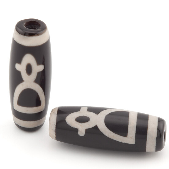 Бусина Дзи Кубера 30х10 мм 1 шт. (усиливает денежные потоки и энергии)