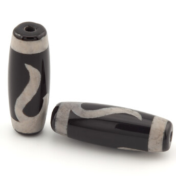 Бусина Дзи Золотой Ключ 30х10 мм 1 шт. (дает успех в руководстве любым делом)