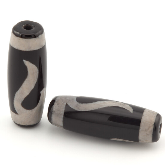 Бусина Дзи Золотой Ключ 30х10 мм 1 шт. (дает успех в руководстве любым делом)