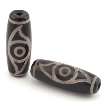 Бусина Дзи Глаз Будды 30х10 мм 1 шт. (приносит мудрость и гармонию)