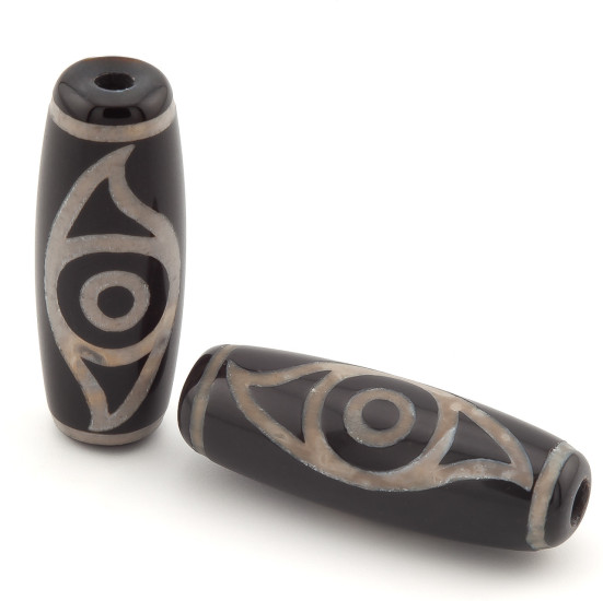 Бусина Дзи Глаз Будды 30х10 мм 1 шт. (приносит мудрость и гармонию)