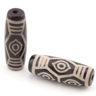 Бусина Дзи 6 Глаз Дракона 30х10 мм 1 шт. (помогает преодолеть негативные силы)