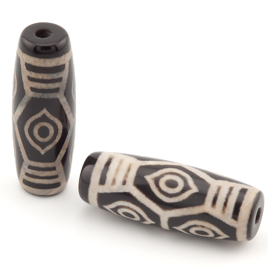 Бусина Дзи 6 Глаз Дракона 30х10 мм 1 шт. (помогает преодолеть негативные силы)