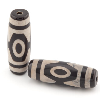 Бусина Дзи 3 Глаза 30х10 мм 1 шт. (помогает в развитии всесторонней личности)