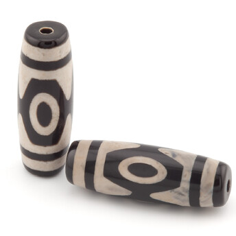 Бусина Дзи 3 Глаза 30х10 мм 1 шт. (помогает в развитии всесторонней личности)