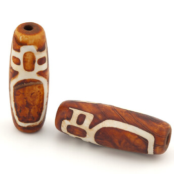 Бусина Дзи Кубера 30х10 мм 1 шт. (усиливает денежные потоки и энергии)