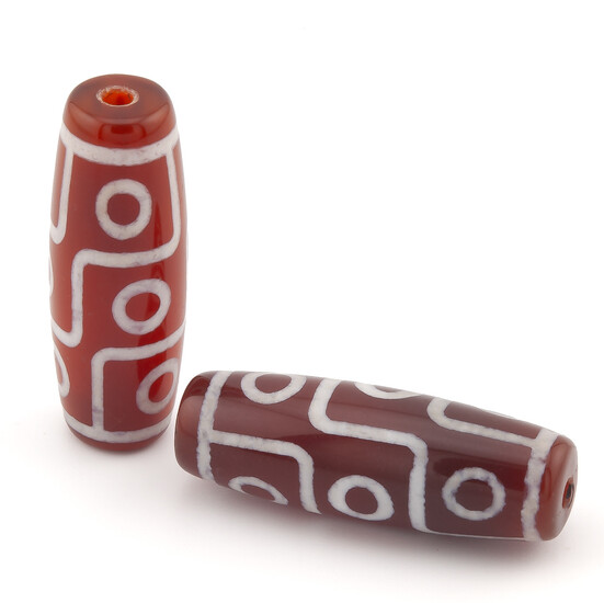 Бусина Дзи 9 глаз 30х10 мм 1 шт. (приносит моментальную удачу и богатство)