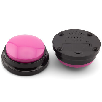 Голосовая интерактивная кнопка для собак с функцией записи 9х4,5 см 1 шт. Розовый