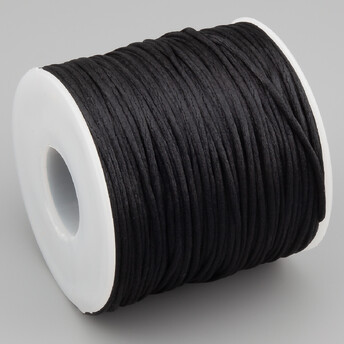 Шнур атласный Шамбала 1,5 мм +-70 м Черный