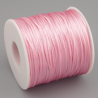 Шнур атласный Шамбала 1,5 мм +-70 м Розовый светлый