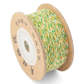 Шнур скрученный Милан 1 мм +-28 м Зеленый с желтым