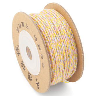 Шнур скрученный Милан 1 мм +-28 м Радужный