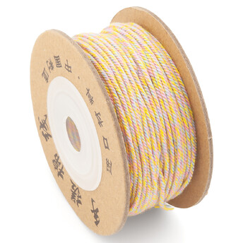 Шнур скрученный Милан 1 мм +-28 м Радужный