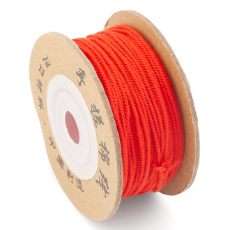 Шнур скрученный Милан 1 мм +-28 м Красный