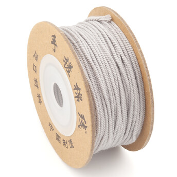 Шнур скрученный Милан 1 мм +-28 м Серебристый