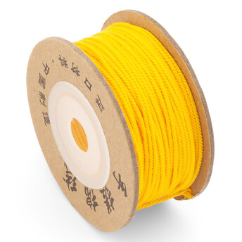 Шнур скрученный Милан 1 мм +-28 м Желтый