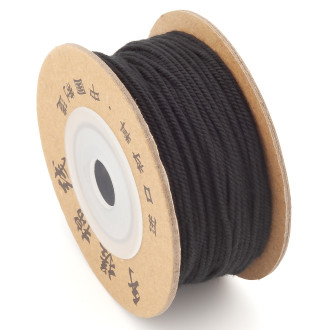 Шнур скрученный Милан 1 мм +-28 м Черный
