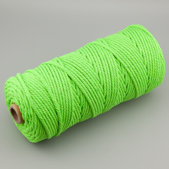 Канат для макраме веревка хлопковая 3 мм +-100 м Салатовый