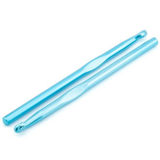 Крючок для вязания алюминиевый 7 мм 1 шт. Голубой