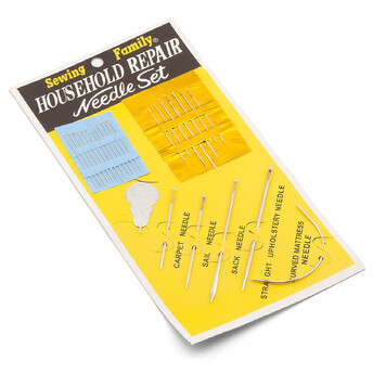 Набор многофункциональных швейных игл + нитковдеватель 18х9,5 см всего 24 шт.