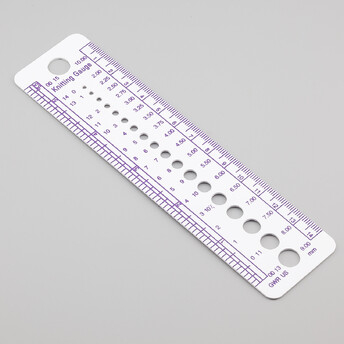 Линейка калибровочная №2-9 пластиковая на 14 см 1 шт. Белый
