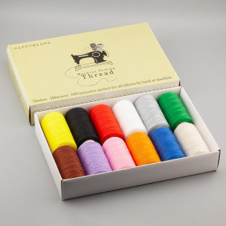 Набор швейных ниток 12 цветов 18х12 см +-170 г 1 шт.