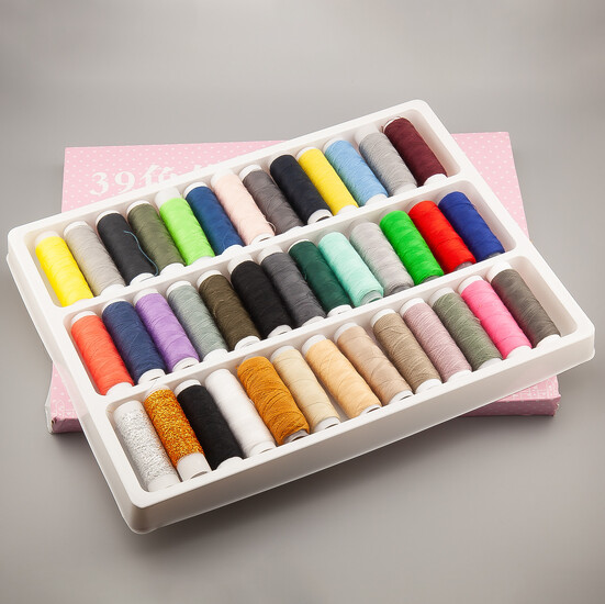 Набор швейных ниток 39 цветов 27,6х20,7 см +-160 г 1 шт.