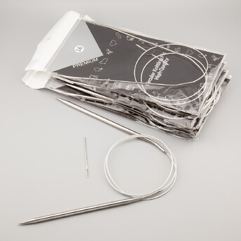 Набор спиц с иголками 11 размеров №6-16 длина +-80 см