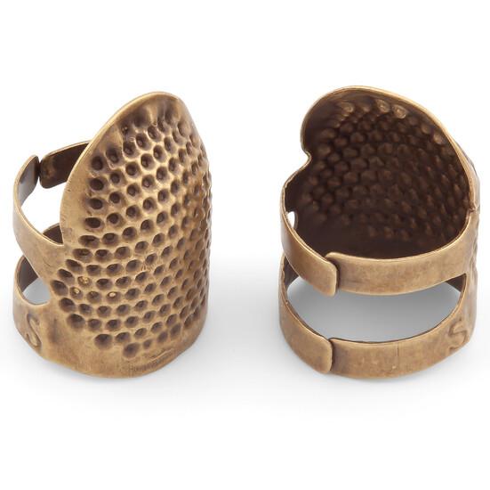 Наперсток для шитья регулируемый металлический 28х21 мм 1 шт. Бронзовый