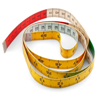 Метр мягкий измерительная лента 150х1,8 см 1 шт. Разноцветный