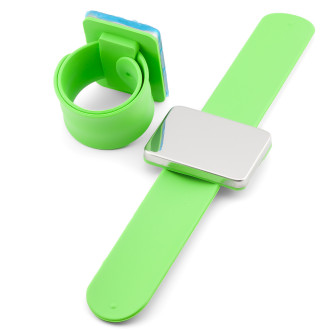 Браслет магнитный 24х3 см платформа Прямоугольная 5,5х4 см Салатовый