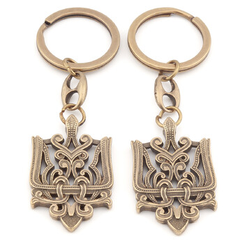 Брелок Тризуб плетение 38,5х24 мм 82 мм 1 шт. Бронза