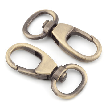 Карабин Омар 38х19 мм Ø 13 мм 1 шт. Античное золото