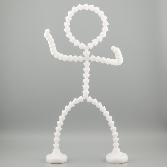 Каркас для игрушек гибкий скелет 30 см голова 8 см ступни 5,5х4 см 1 шт. Белый