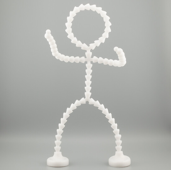 Каркас для игрушек гибкий скелет 30 см голова 8 см ступни 5,5х4 см 1 шт. Белый