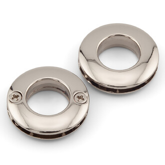 Люверс круглый на 2 винтах 35х7 мм Ø 17 мм 1 шт. Платина