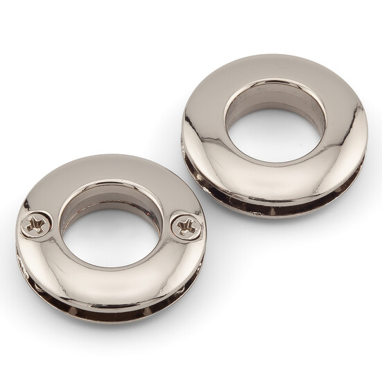 Люверс круглый на 2 винтах 26х6,6 мм Ø 13 мм 1 шт. Платина